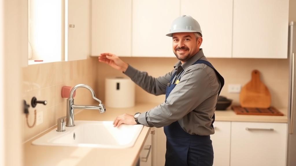 Professional handyman at work